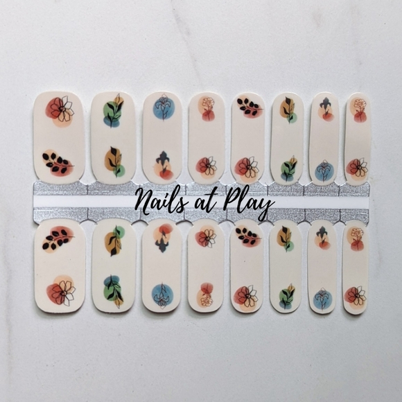 5 for $15 Nail Wraps- Botanical Stamp - Picture 3 of 4